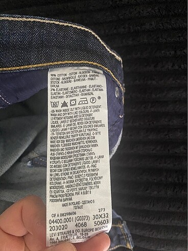 30 Beden lacivert Renk Levi?s jean