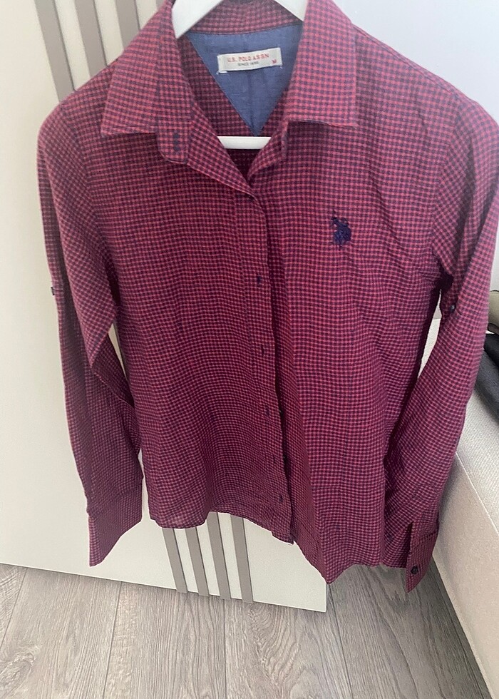 Çok renkli gömlek polo M beden kareli çok şık - Görsel 1