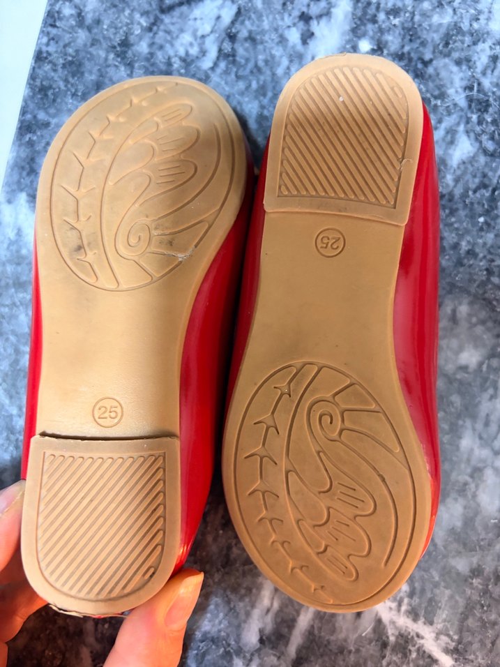 Kız Çocuk Kırmızı Tokalı Babet Ayakkabı 25 numara kırmızı ayakk - Görsel 3