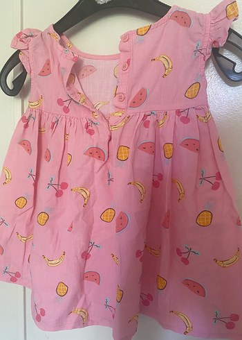 LC Waikiki Kız Çocuk Pembe Desenli Fırfırlı Elbise