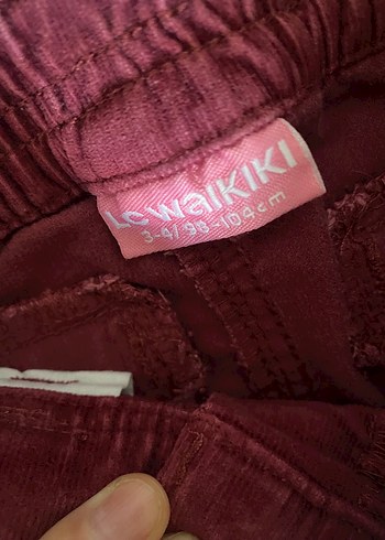 LC Waikiki 3-4 yaş kız kadife LCW pantolon