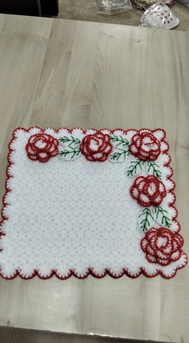 Çiçek Desenli Beyaz Banyo Süngeri - Görsel 2