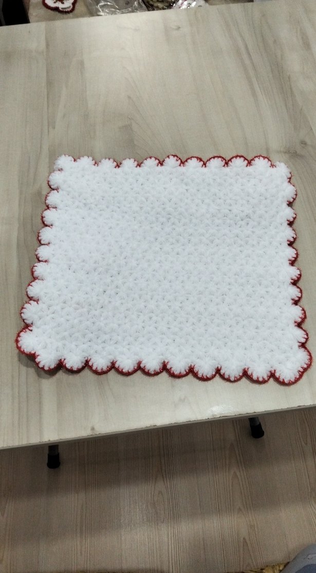 Çiçek Desenli Beyaz Banyo Süngeri - Görsel 3