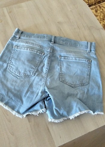 Kadın Gri Mini Denim Şort - Görsel 2