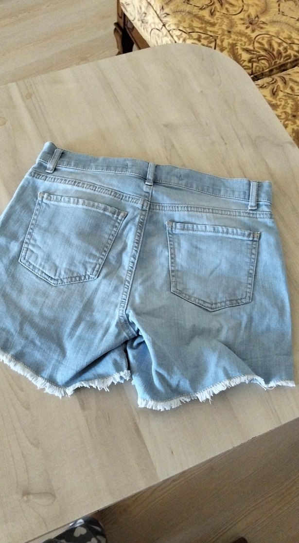 Kadın Gri Mini Denim Şort - Görsel 2