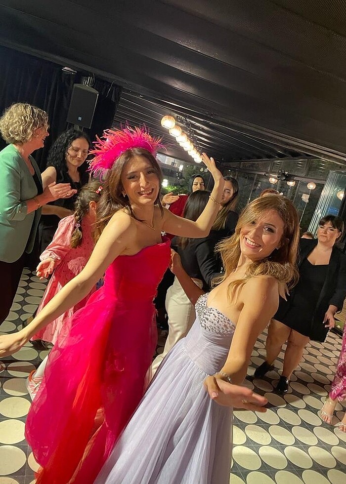 Fuşya Nar Çiçeği Kına Elbisesi - Görsel 2