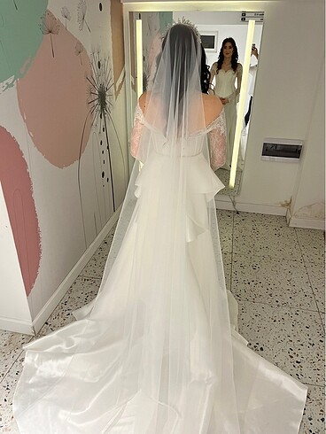 Özel Dikim Lez Fransız Dantel Balık Gelinlik - Görsel 4