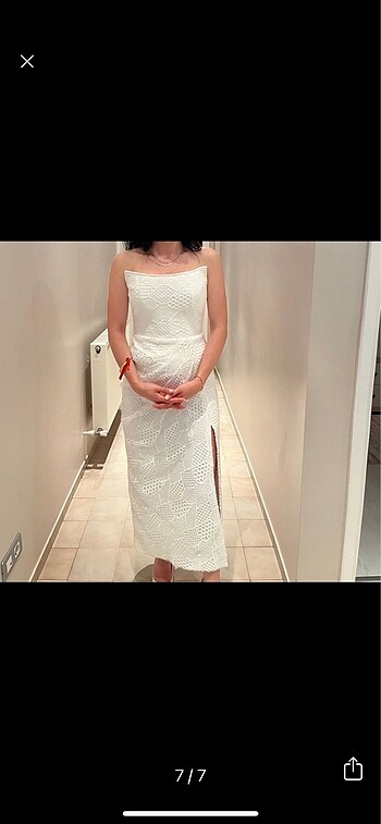 Beyaz Nişan Söz Elbisesi - Görsel 7