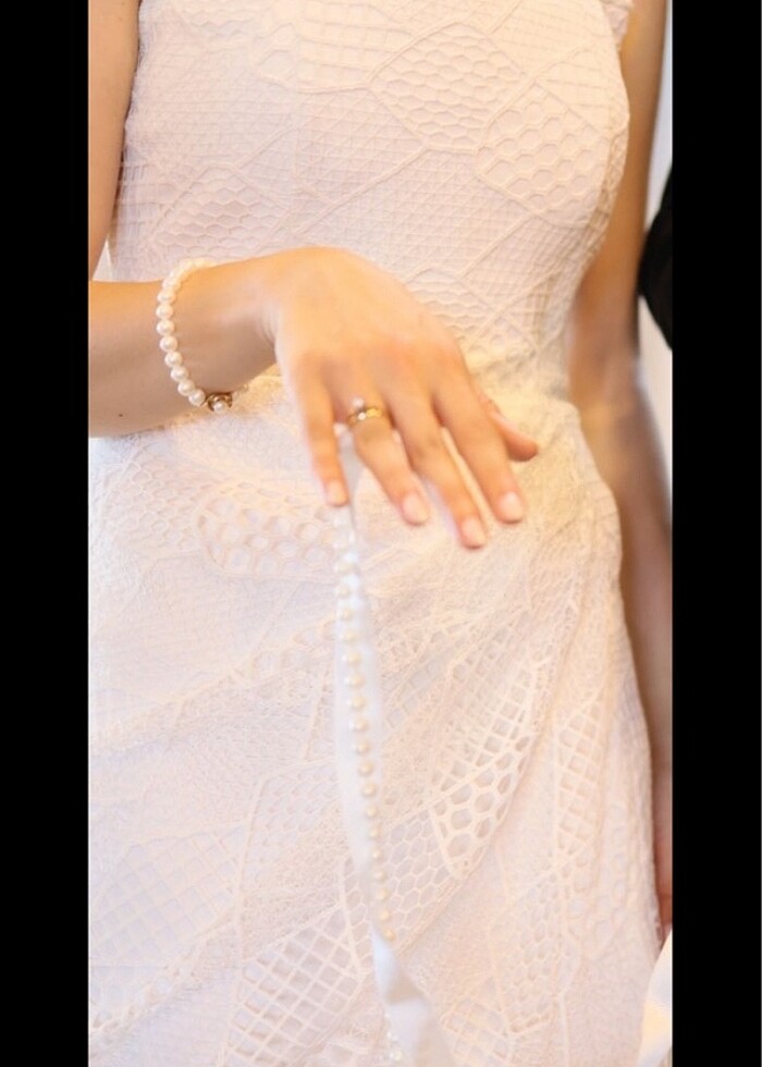 Beyaz Nişan Söz Elbisesi - Görsel 5