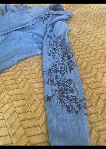 Setrms markaUzun Kollu Nakışlı Uzun Kot tunik - Görsel 4