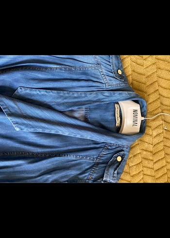 Kemal aydın markaUzun Mavi Denim Kadın kap - Görsel 3