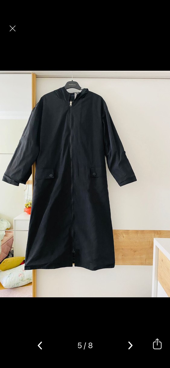 Kadın Ekoseli Uzun Kollu çift taraflı yağmurluk - Görsel 4