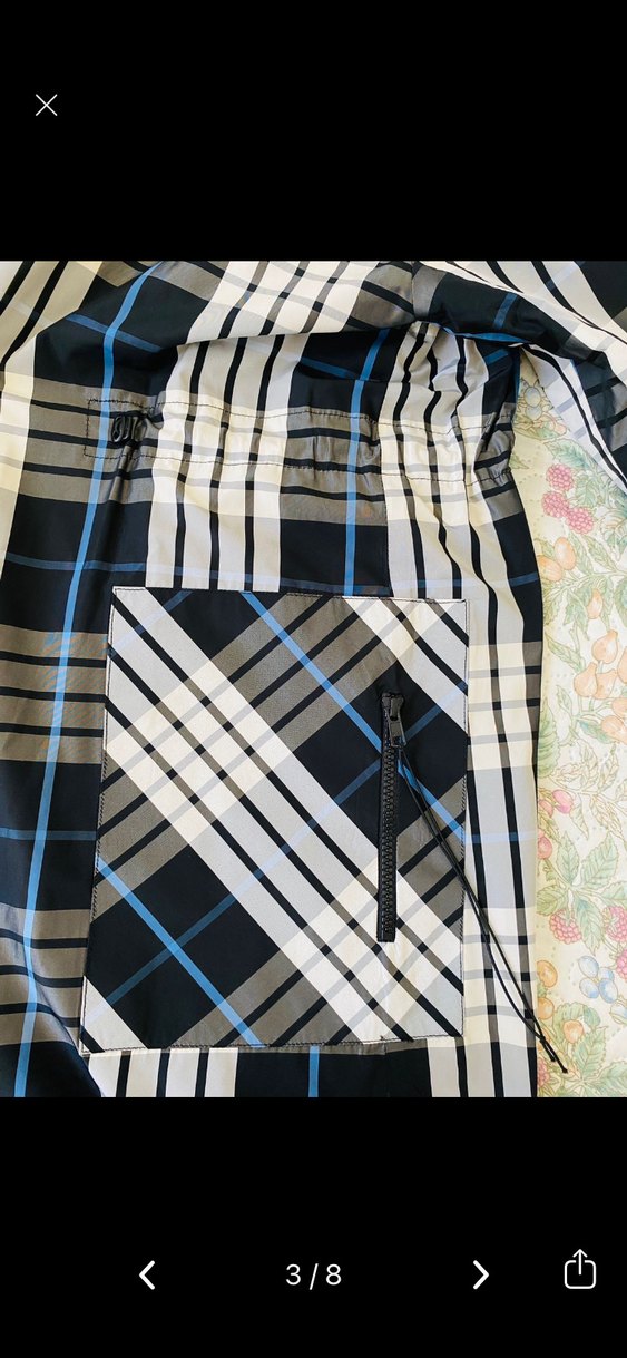 Kadın Ekoseli Uzun Kollu çift taraflı yağmurluk - Görsel 5