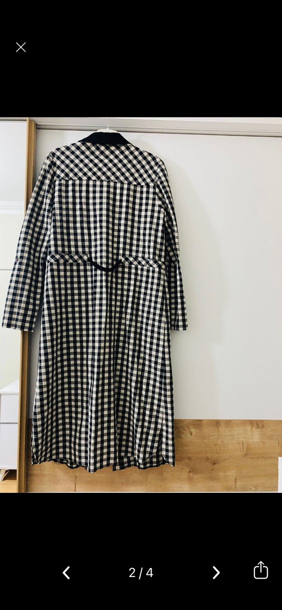 Kayra uzun boy ekoseli tunik - Görsel 2