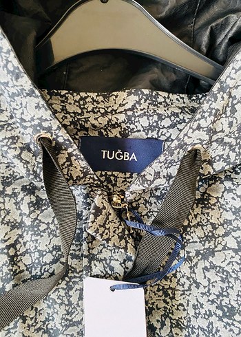 Gri Yılan Desenli Kapüşonlu trençkot - Görsel 5