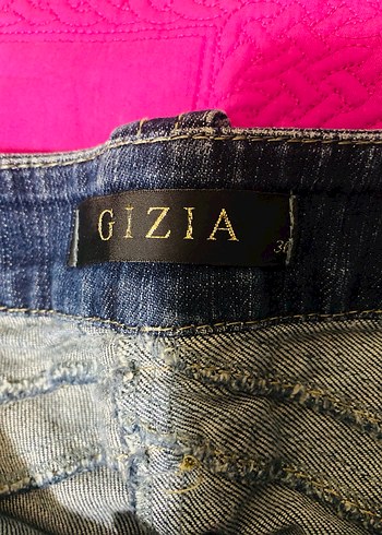 Düğmeli Mavi Midi Denim Kadın Kot Pantolon - Görsel 5