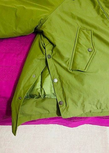 Yeşil Kapüşonlu Kadın Ceket - Görsel 6