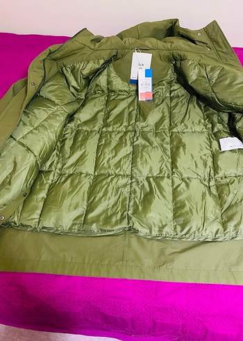 Yeşil Kapüşonlu Kadın Ceket - Görsel 8