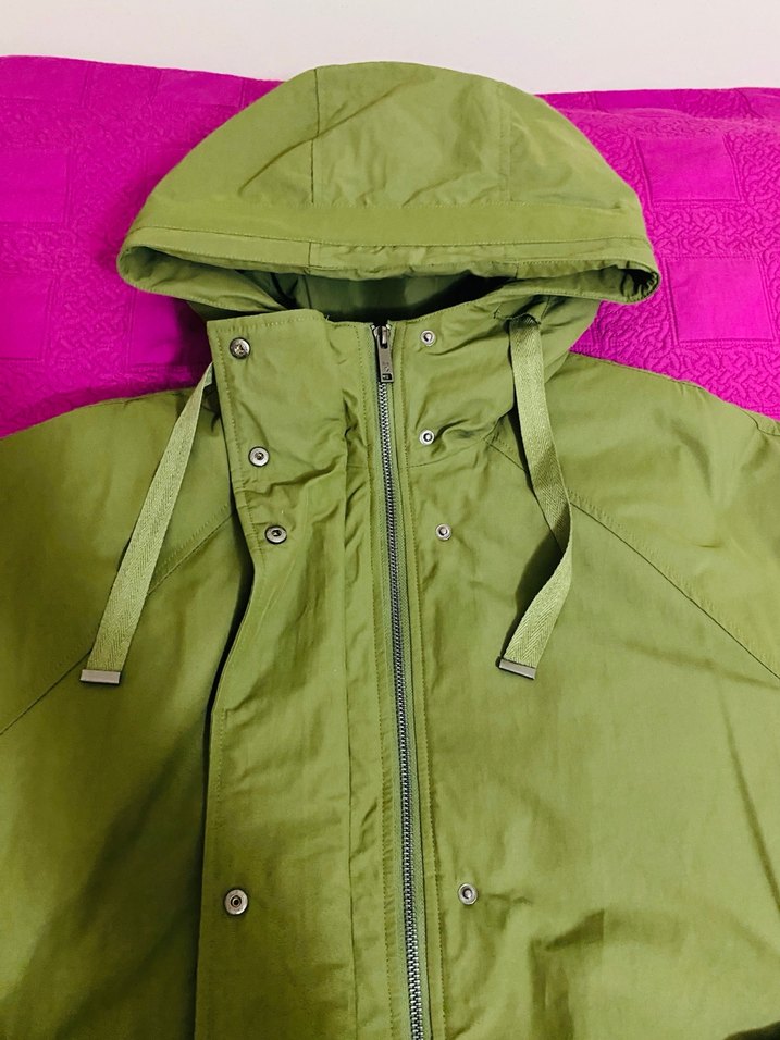 Yeşil Kapüşonlu Kadın Ceket - Görsel 3