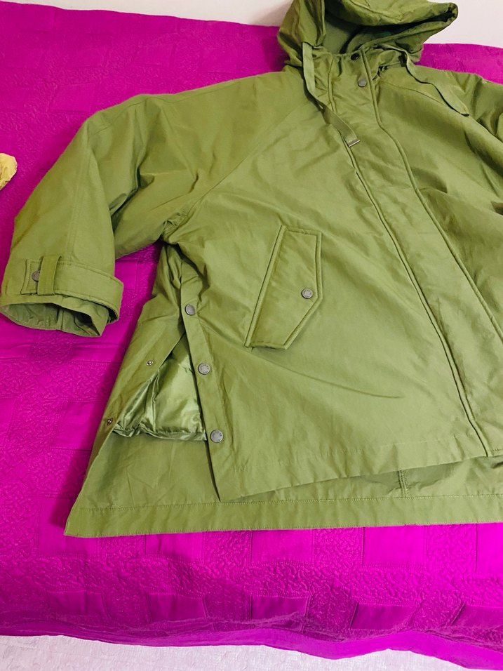 Yeşil Kapüşonlu Kadın Ceket - Görsel 5