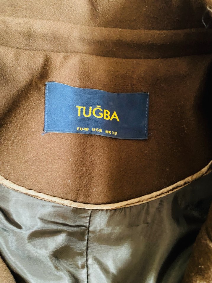 Düğmeli Kahverengi Uzun Kadın Kaban - Görsel 5