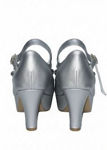 Gri Tokalı Stiletto Topuklu Kadın Ayakkabı - Görsel 3