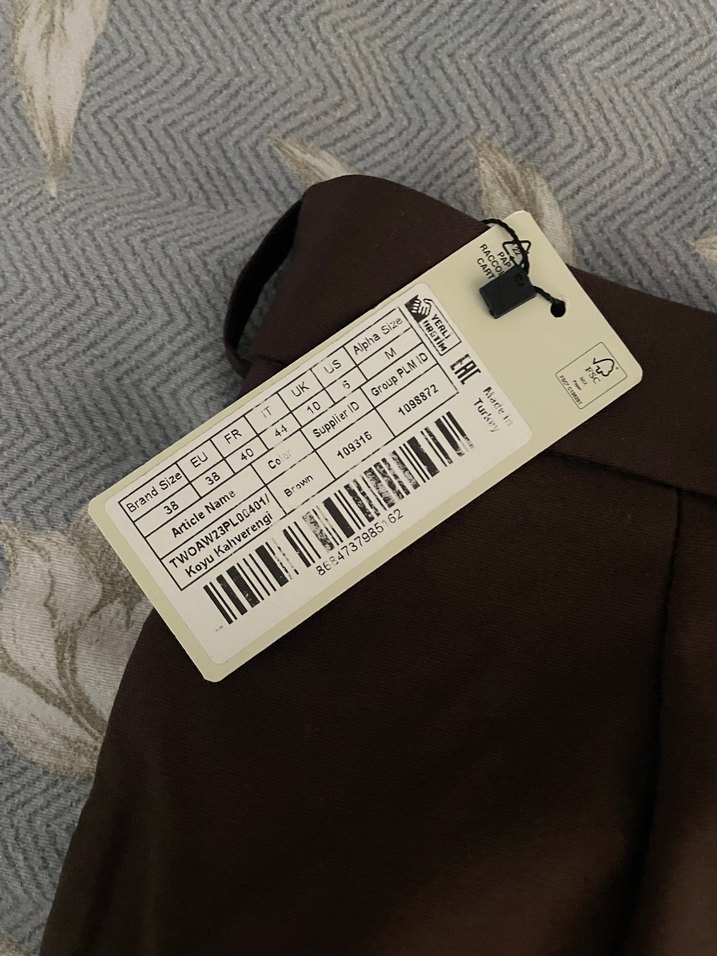 Kahverengi Kadın Kumaş Pantolon - Görsel 3