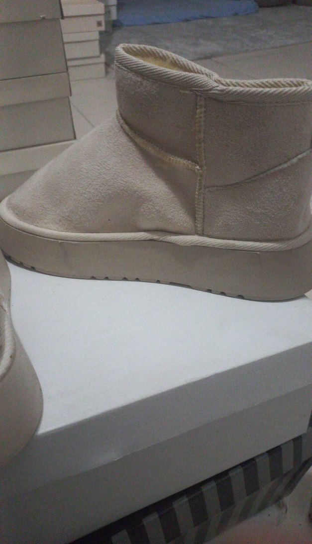 Gri Kadın Süet Dolgu Topuk Bot - Görsel 4