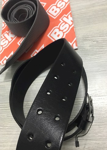 Gri Dokulu Erkek Kravat 130 cm kemer set - Görsel 5