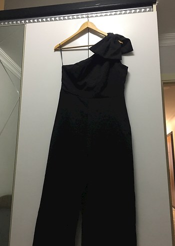 Siyah Drapeli Straplez Uzun Tulum - Görsel 2