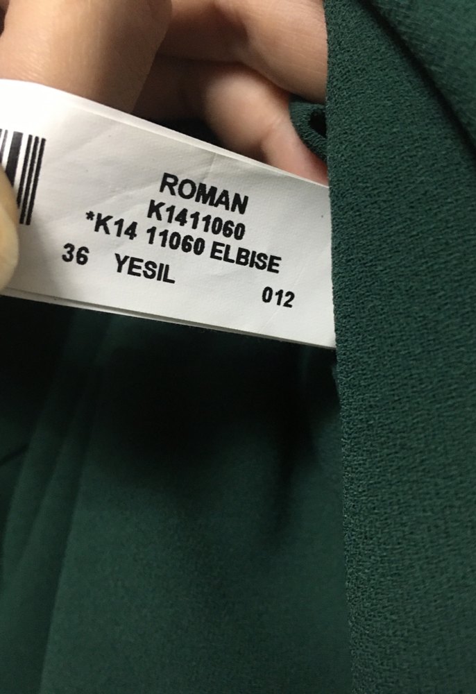 Kemer Detaylı Koyu Yeşil Kadın Uzun Elbise - Görsel 3