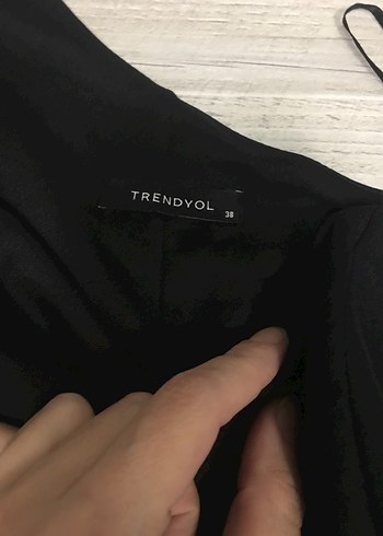 Siyah Drapeli Midi Kadın Elbise - Görsel 3