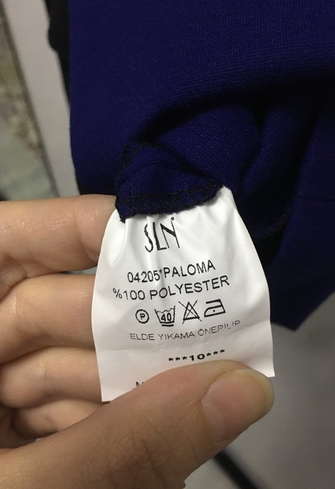 Mavi Siyah Drapeli Midi Kadın Elbise - Görsel 4