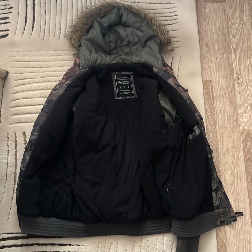 Kürk Kapüşonlu Kamuflaj Erkek Kış Montu - Görsel 3