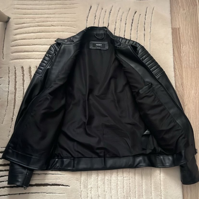 Siyah Erkek Deri Ceket - Görsel 3