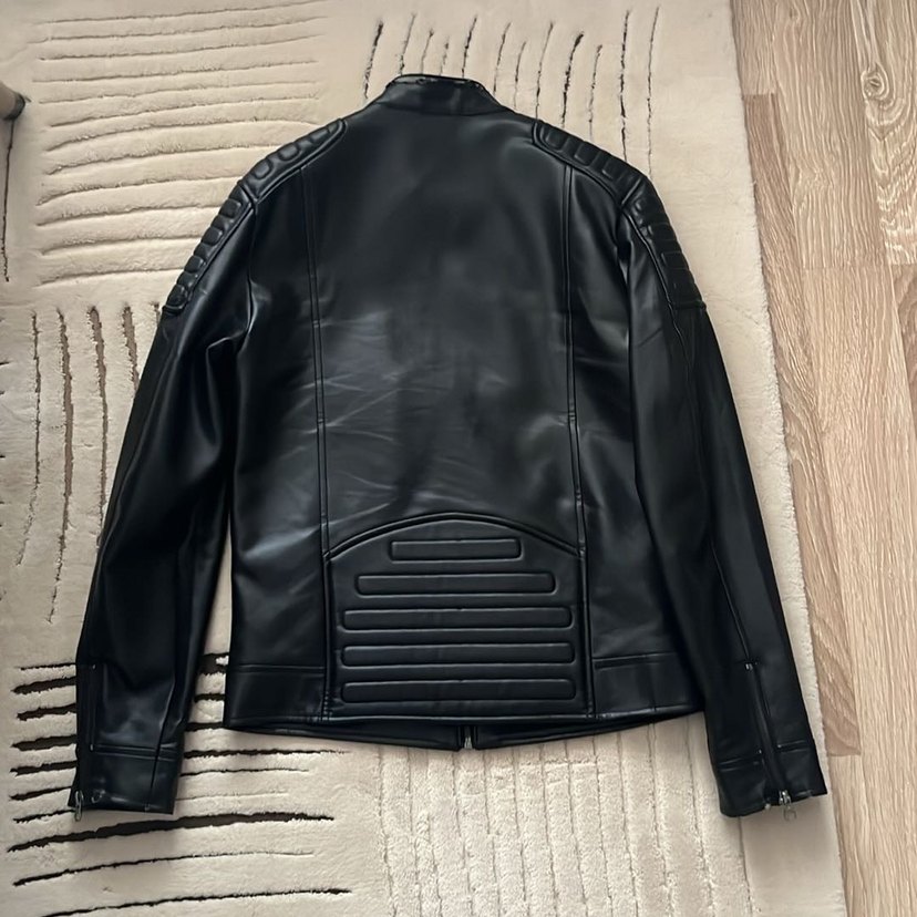 Siyah Erkek Deri Ceket - Görsel 2