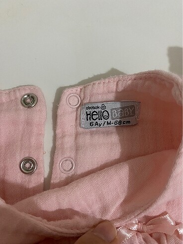 HelloBaby Pembe kız benek elbisesi