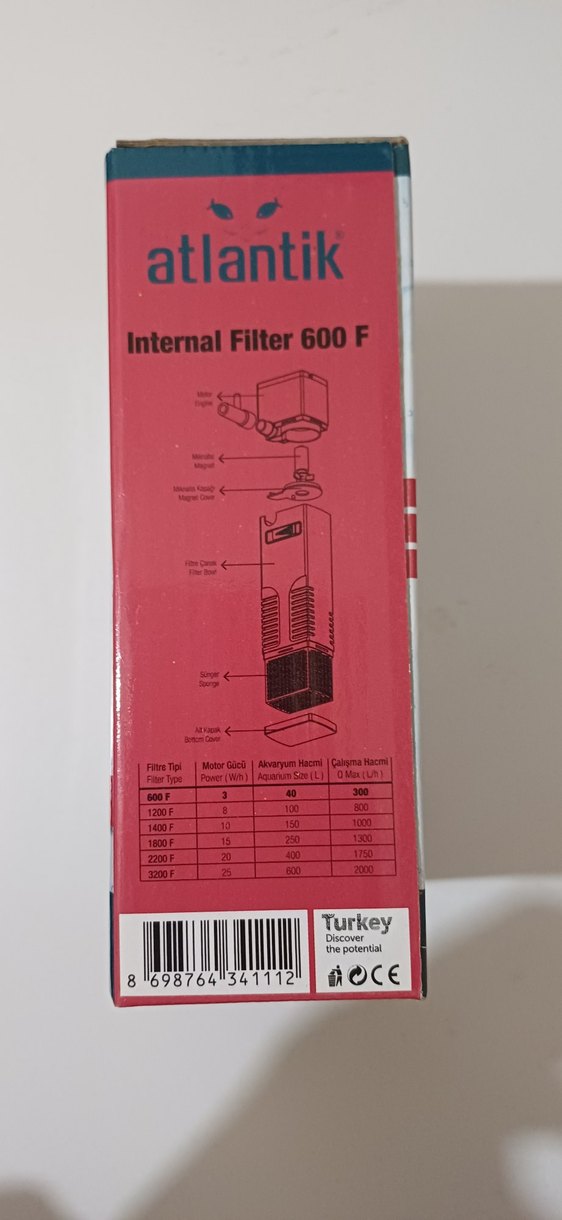 Atlantik Akvaryum Pompa Ve İç Filtre 600F Siyah Sıfır Üründür. - Görsel 2
