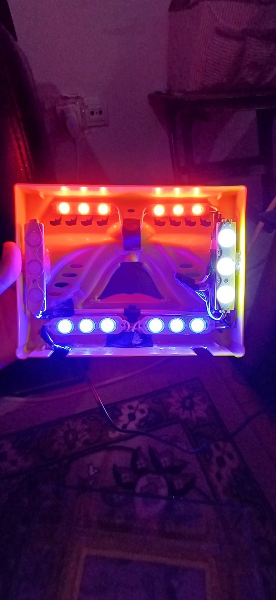 Turuncu Sarı Renkli Küçük Mini Işıklı Akvaryum - Görsel 5