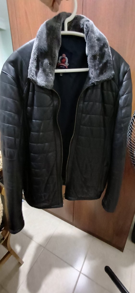 Hakiki Koyun Derisi Siyah Erkek Montu - Görsel 3