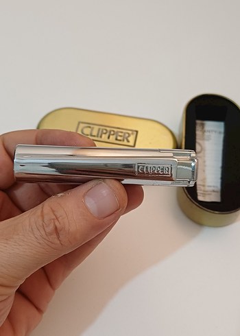 Beden Gümüş Renkli Parlak Clipper Turbo Jet Metal Çakmak