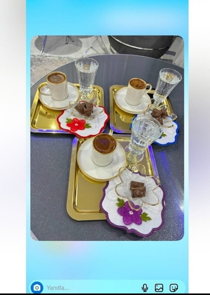 İğne oyası sunumluk peçete - Görsel 2