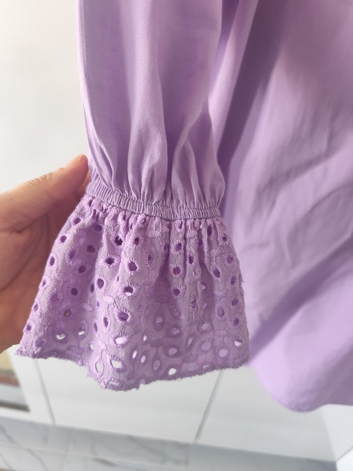 Mor Fırfırlı tunik - Görsel 5