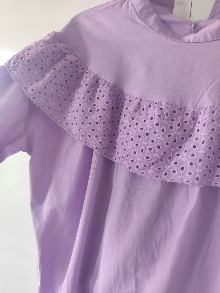 Mor Fırfırlı tunik - Görsel 4