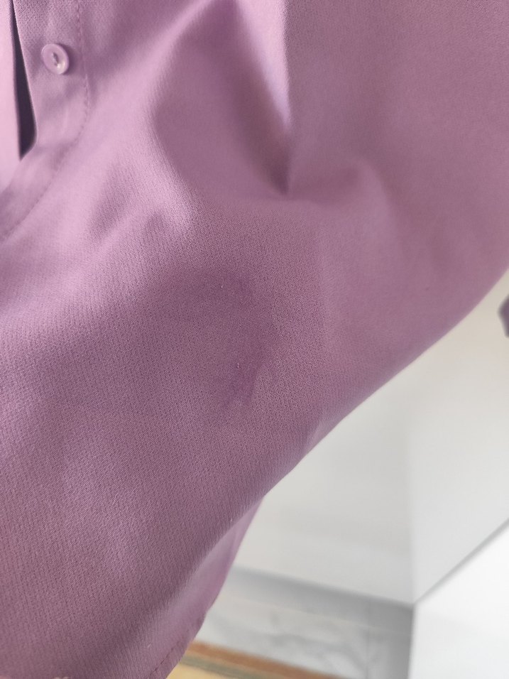 Uzun Kollu Düğmeli Mor Kadın Gömlek - Görsel 5