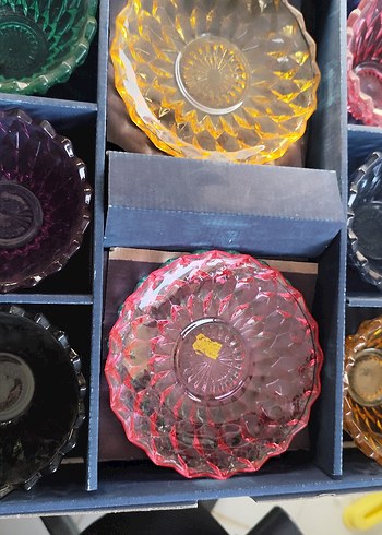 Şeffaf Kristal Desenli Çay Fincanı ve Tabağı - Görsel 5