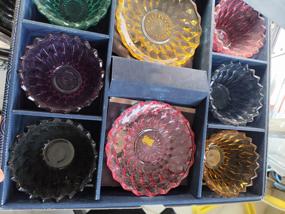 Şeffaf Kristal Desenli Çay Fincanı ve Tabağı - Görsel 4