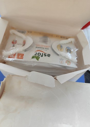 Beyaz Tek Kullanımlık Yüz Maskesi - Görsel 3