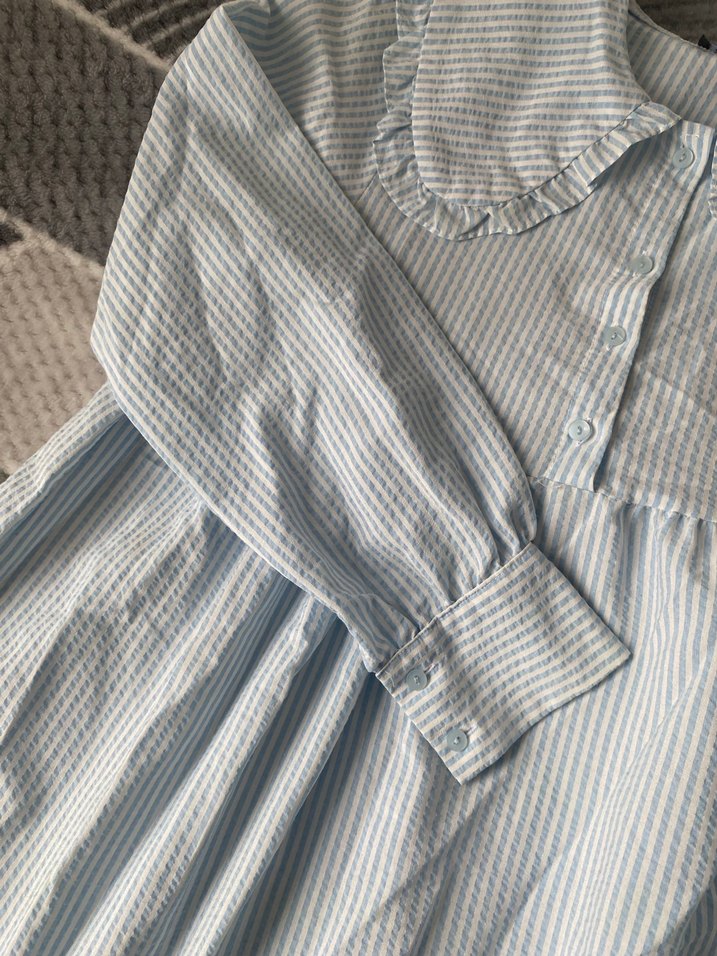 Mavi çizgili gömlek - Görsel 3