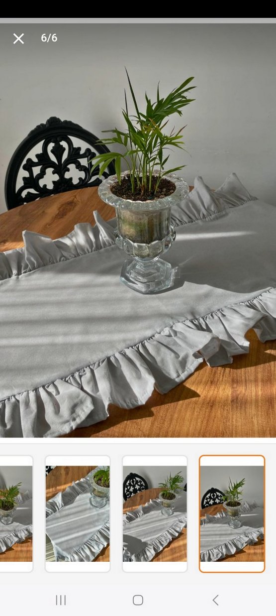 Bohem Gri Fırfırlı runner - Görsel 2